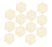 HEALEEP 12pcs Non-slip Bamboo Woven Mesh Mats for Fried Food and Plate Heat Protection High Temperature Resistant Kitchen Gadget Flexible Handmade Placemat for Dining and Steaming