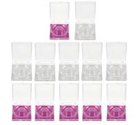 HEALEEP 12pcs Plastic Eyelash Storage Box with Silver Colour for False Eyelashes and Fake Lashes, Simple Chic Design Protecting Lashes from Damage, for Makeup Storage Organiser