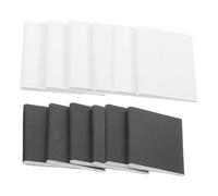 HEALEEP 12pcs Self-Adhesive Door Frame Seal Strip, Noise Isolation Weatherstripping Draft Stopper, Black and White Sponge Foam Gap Filler for Exterior Door and Window Sealing