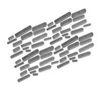 HEALEEP 140pcs Woodruff Keys Kits Industrial Parallel Key Set Silver Stainless Steel round Ends Wear Resistance Precision Engineering for Machinery Repairs