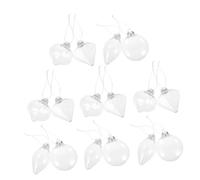 HEALEEP 16Pcs Clear Plastic Xmas Ornament Balls Shatterproof Hanging Decorations for Christmas Tree DIY Projects Festive Photo Props and Holiday Entertaining