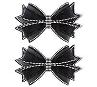 HEALEEP 1pair Double-layer Slippers Flower Shoes Accessory Creative Stylish Mesh Rhinestone Decor for Women Thin Shoes and Slippers 4.48x2.63x0.39in Bowknot Design