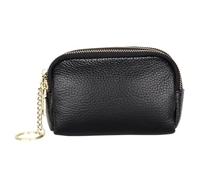 HEALEEP 1Pc Cowhide Zippered Change Pouch Mini Leather Coin Purse for Women Stylish Wallet for Coins Keys Cards Convenient Accessory for Everyday Use for Wife Girlfriend