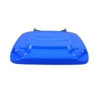 HEALEEP 1Pc Large Blue Plastic Trash Can Lid Replacement for Waste Bin Dustbin Accessory for Outdoor Garden Use Easy Installation with Included Tools