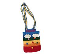 HEALEEP 1pc Rainbow Knitted Shoulder Bag Colorful Crossbody Bag for Women Lightweight Washable Durable Hand Woven Design for Any Outfit for Women