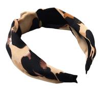 HEALEEP 1pcs Leopard Printed Headband Decorative Hair Decoration Satin Elastic Vintage Style for Women and Teen Many Occasions