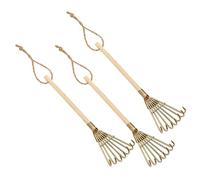HEALEEP 1set Miniature Prong Rake Decor for Dollhouse Supplies Iron Rake Models for Scene Layout Photography Props Chic Miniature Ornaments for Micro Landscaping 3pcs