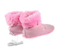 HEALEEP 1Set USB Heated Foot Warmer Plush Electric Heating Shoes Non Skid Design for Home Office and Travel Comfortable Breathable for Family and Friends