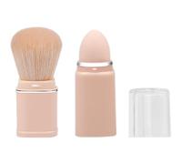 HEALEEP 2 in 1 Makeup Brush with Lids Retractable Blush Brush Convenient Design Multi-functional Artificial Fiber Plastic Simple and Delicate Look Design Craftsmanship for Makeup Routine