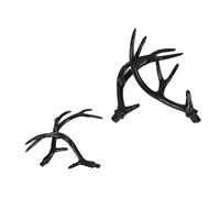 HEALEEP 2 Pairs DIY Deer Horns: Realistic Reindeer Antlers Headband Fake Animal Ears Hair Accessories for Adults Halloween Theme Party Supplies