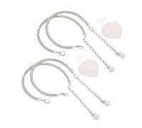 HEALEEP 2 Pairs Pearl Decorative High Heels Shoe Straps Nonslip Ankle Belts for Women Detachable Anti-loose Heel Straps No Installation Comfortable Fit Accessories