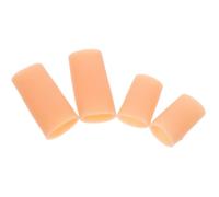 HEALEEP 2 Pairs Skin Tone Silicone Finger Cots Protective Sleeves, Waterproof Cut-Resistant Finger Tip Covers for Writing and Use