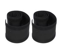 HEALEEP 2 Pcs Floor Cable Cover Wire Cord Organizer Polyester Nylon Stick Back on Flexible Cord Protectors Reduce Tripping Risk for Household and Office Use Black