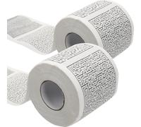 HEALEEP 2 Rolls Creative Labyrinth Pattern Toilet Paper Soft Skin-Friendly Wood Pulp Bathroom Tissue Decorative Printed Roll Paper for Household Use and Napkin Replacement