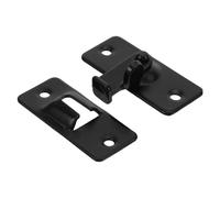 HEALEEP 2 Sets 304 Stainless Steel Sliding Door Security Latch Lock Black Right Angle Door Catch for Patio Bathroom French and Small Size
