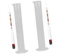 HEALEEP 2 Sets Alcohol Hydrometer for Home Brewing Wine Beer Testing Convenient Maple Syrup Hydrometer for Measuring Sugar Alcohol and Liquid Density in Fermentation