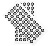 HEALEEP 2 Sheets Reflective Film Marker Point 3d Positioning Sheet Pet Material Accurate Positioning Easy to Tear Black Reflective Marker Points for 3d Scanning and Reverse Engineering