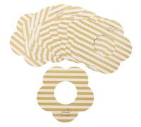 HEALEEP 200pcs Drip Ice Pop Paper Holders for Decorative Gold Stripe Popsicles Catcher Rings Drip Ice Cream Cone Paper Wrappers for Parties and Celebrations
