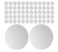 HEALEEP 200pcs round Adhesive Metal Plates for Magnetic Phone Mounts, Thin 3.5x3.5cm Silver Discs Compatible with Smartphones and Car Cradles