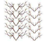 HEALEEP 20pcs Artificial Plastic Antler Branches DIY Snowman Arms Tree Twigs for Christmas Decor Flower Arrangement Easy Installation Multipurpose Craft Accessories