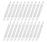HEALEEP 20pcs Bed Sheet Holder Straps for Sheets and Tablecloths White Plastic and Canvas with Easy Attach and Firm Hold for Keeping Clean