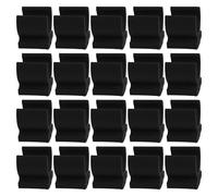 HEALEEP 20pcs Black Toilet Seat Pad Bracket Clips 22mm Commode Chair Pipe Clamps for Raised Toilet Seat Wheelchair Commode Attachment Bathroom Fasteners for Senior Safety