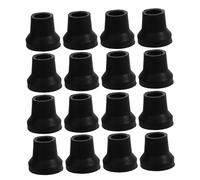 HEALEEP 20pcs Heavy Duty Walking Stick Replacement Tips Non-Slip Rubber Cane End Caps for Elderly Four-Legged Crutches Silent Rubber Tips for Indoor Outdoor Use