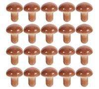HEALEEP 20pcs Light-colored Mushroom Model Set, Realistic Small Photo Props and Decorative Fake Mushrooms for Photography, Craft, and Indoor Garden Décor