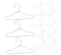HEALEEP 20pcs Miniature Hangers for Dolls Colorful Metal Doll Clothes Hangers for Mini House Wardrobe Display