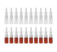 HEALEEP 20pcs Ml Fine Mist Spray Bottle for Nose, Portable Reusable Plastic Small Spray Bottle with Matte and Brown Options, Suitable for Photosensitive Solutions and Family Routines