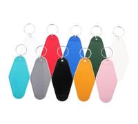 HEALEEP 20Pcs Plastic Key Identification Tags Multi-Purpose Key Labels for Luggage Suitcases Bags and Holders with Blank Name Tags for Easy Personal Item Classification Random Color