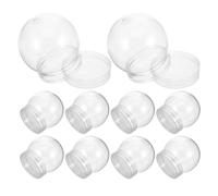 HEALEEP 20pcs Plastic Snow Globes Bulk Diy Snowball Kit Multi-use Empty Goblet Snow Globe Decor