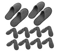 HEALEEP 20Pcs Portable Disposable Spa Slippers Non Skid Home Hotel Use Soft Breathable Guest Slippers for Summer