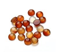 HEALEEP 20pcs Red Agate round Flat Base Cabochons Patch for Jewelry Making Supplies, DIY Time Stone Craft Design with Wide Applications and Attractive Style