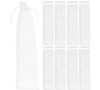 HEALEEP 20Pcs White Organza Drawstring Bags Small Multi-Function Storage Pouches for Party Favors, Candy Packing, Wedding Wrapping, Portable Mesh Bags for Handheld Fans and Jewelry
