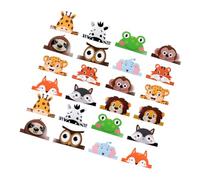 HEALEEP 24Pcs Animal Themed Paper Party Hats for Lightweight Birthday Animal Hats Easy to Assemble Safe and Sturdy for Celebrations for Jungle Theme Parties