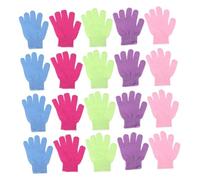 HEALEEP 24pcs Exfoliating Bath Scrubbing Gloves Nylon Shower Gloves for Deep Pore Cleaning and Massage Fits and Easy to Use Suitable for Men and Women Spa Shower Body Care Random Color