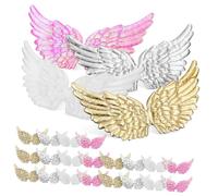 HEALEEP 24pcs Glitter Angel Wings Diy Craft for Costume Mini Wings for Backpack Crafts Making Accessory for Boys and Girls Angel Costume