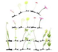 HEALEEP 24pcs Tiny Plant Hair Clips Assortment for Kawaii Bean Sprout Floral Style Hairpins Lightweight Non Damaging Decorative Barrettes for Party and Everyday Wear