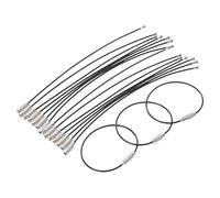 HEALEEP 25pcs Stainless Steel Wire Key Rings Loop Tags for Luggage Id Tags Rust-Resistant Hanging Keychain Loops for Secure Key Holders and Accessories