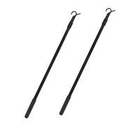 HEALEEP 2pcs Aluminum Alloy Telescopic Curtain Pole Adjustable Extension Rod with Hook for Blinds Extendable Window Opener for Bedrooms and Living Rooms Light Control and Privacy