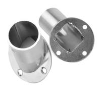 HEALEEP 2Pcs Angled Clothes Rail Brackets 90 Degree Beveled Closet Pole Socket Corner Support for Wardrobe Rod Holder and Shower Curtain Rod