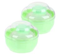HEALEEP 2pcs Baby Powder Puff Boxes with Body Powder Container with Puff for Children