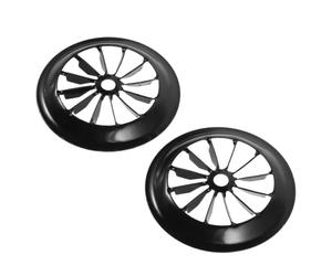 HEALEEP 2pcs Black Hair Dryer Vent Cover, round Plastic Protective Front Grille Attachment, Blocks Hair Debris and Lint, Universal Compatibility for Salon and Home Use