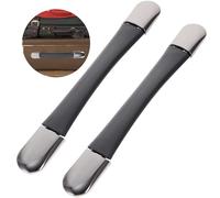 HEALEEP 2pcs Black Plastic Replacement Luggage Handle for Suitcase with Telescopic Extension, Travel Suitcase Handle Accessories for Luggage Case Replacement