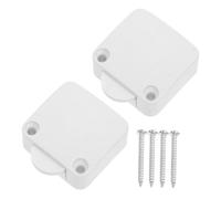 HEALEEP 2pcs Closet Light Off Switch Electrical Door Control for Wardrobe Pantry Cupboard Cabinet Lights with Screws White Easy Installation