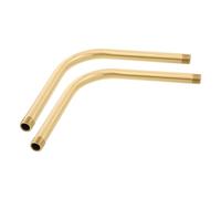 HEALEEP 2pcs Copper Threaded Extension Rods External Thread Hollow Bent Tubes for Wall and Table Lamp Stem Replacement DIY Lighting Fixture Accessories