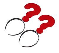 HEALEEP 2pcs Creative Question Mark Hair Band Funny Headband for Parties Festivals Unique Costume Accessory for Self and Performances Fashionable Headdress Red