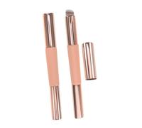 HEALEEP 2PCS Dual-ended Silicone Lipstick Brush with Cover Retractable Concealer Applicator for Precise Face Makeup Soft Silicone Travel-friendly Lip Gloss and Nail Art Tool