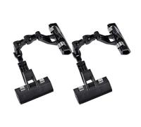 HEALEEP 2pcs Dual Head Clip Drawing Board Clip Art Black Plastic Alloy Adjustable Flexible Clamp for Artists Outdoors on Easels and Creative Scenarios